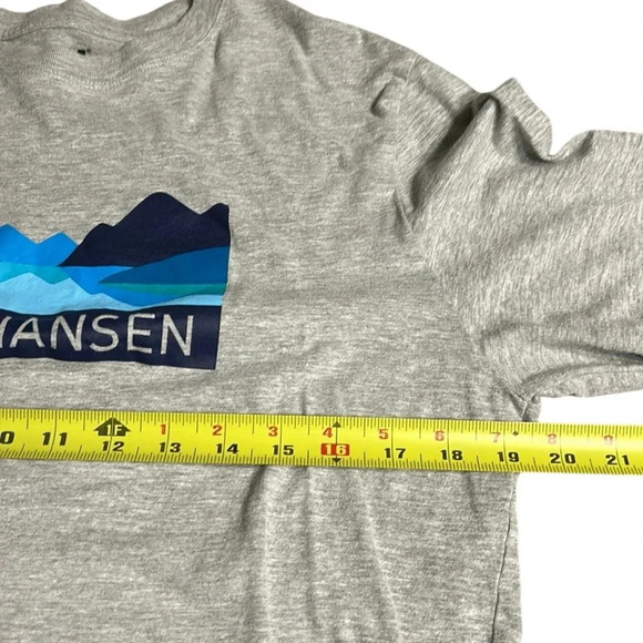 Helly Hansen top, mountain logo,light grey,long sleeve tee shirt,women large EC - Picture 8 of 12